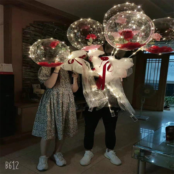 Mother's Day Led Balloon Rose Bouquet