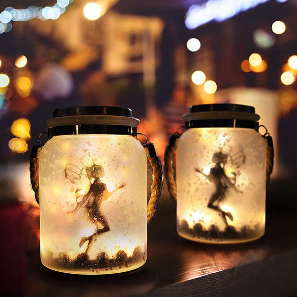 Solar Mason Jar Fairy Lamp