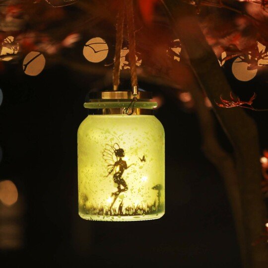 Solar Mason Jar Fairy Lamp