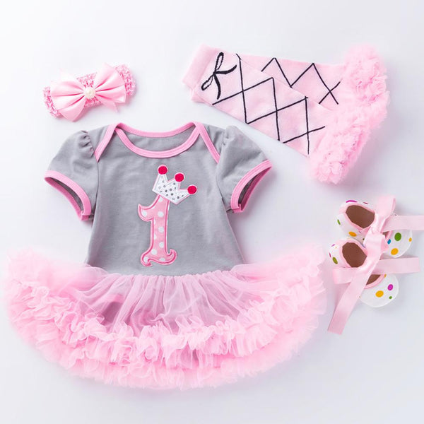 Flower Girl Tutu Dress for Toddler Baby Girl 1st Birthday Party Wedding Party 0-24M
