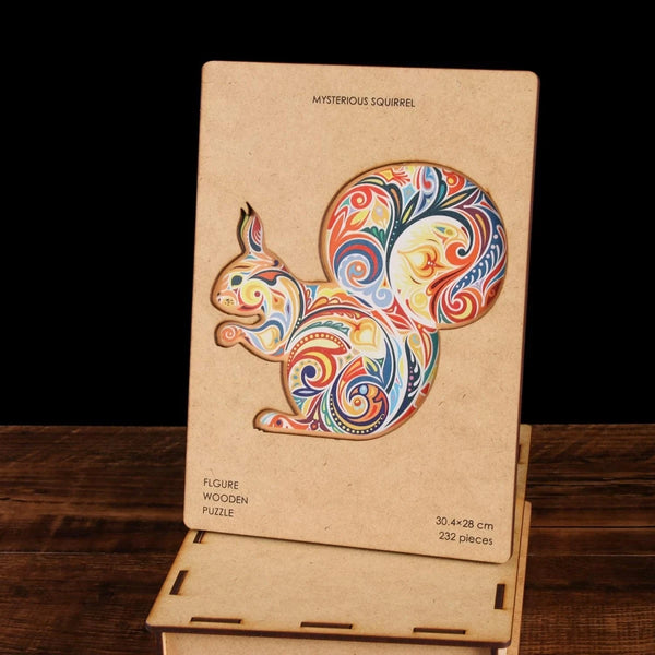 Wooden Jigsaw Puzzle Unique Squirrel