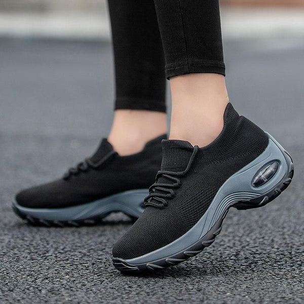 Nanccy Lace Up Walking Running Shoes Platform Sneakers