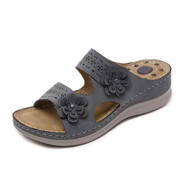Women's Flower Decoration Wedge Sandals