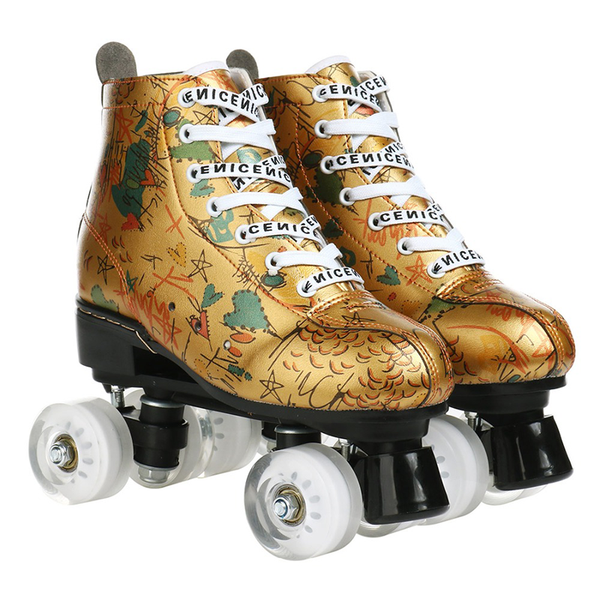 Colorful Graffiti Roller Skates