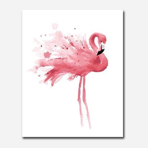 DIY Paint by Numbers Kit for Adults - Pink Flamingo