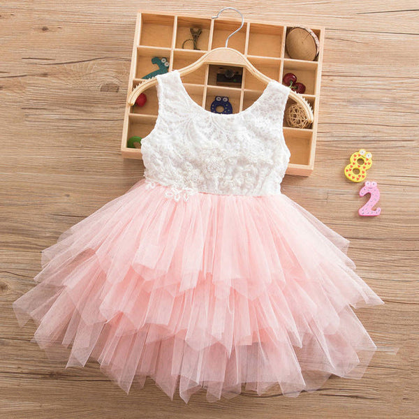 Toddler Bohemian Flower Girl Dress Summer Party Tutu Dress