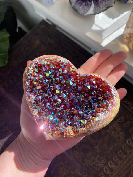 Angel Aura Heart Shaped Crystal