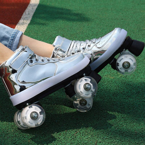 USB Charged LED Shinny Roller Skates