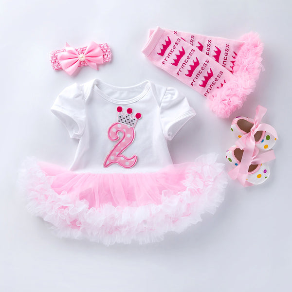Flower Girl Tutu Dress for Toddler Baby Girl 1st Birthday Party Wedding Party 0-24M