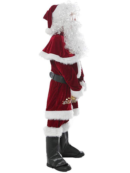 Deluxe Father Christmas & Halloween Outfit Santa Costume For Kids