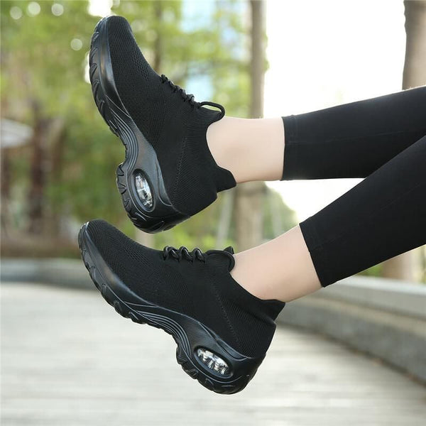 Nanccy Lace Up Walking Running Shoes Platform Sneakers
