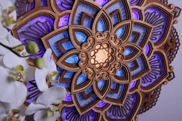 Mandala Yoga Room Night Light LED