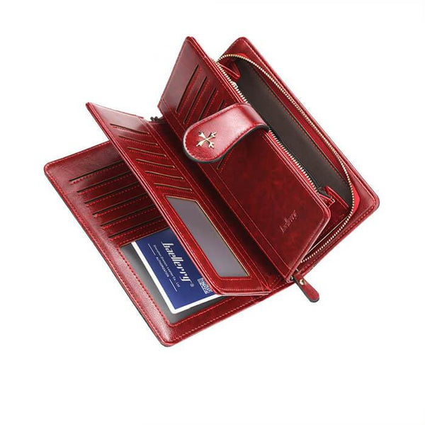 Leather Wallets Large Capacity Purses Card Holder Clucth Bag