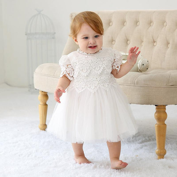 Cute Baptism Dress for Baby Girl Christening and Birthday Party