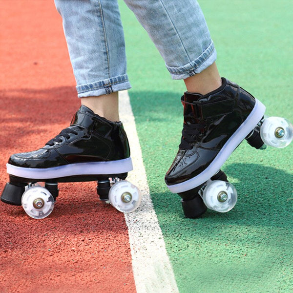 USB Charged LED Shinny Roller Skates