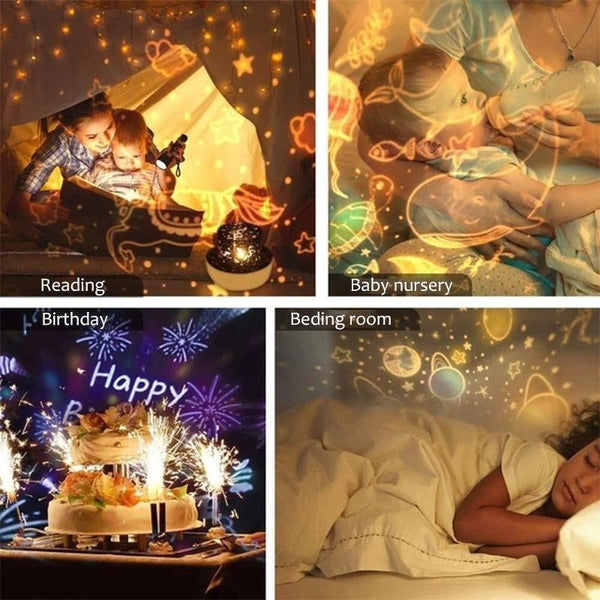 Starry Sky Lamp, 360 Rotation Starry Sky Xmas Projector